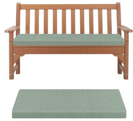 Kimgull Bankauflage Sitzkissen Bank Auflage Ersatzpolster Schwamm Bankkissen Mit Reißverschluss Abnehmbarem Schlippabsicher Stuhlkissen Für Schaukeln Fensterbank (110X50X5CM Grün)