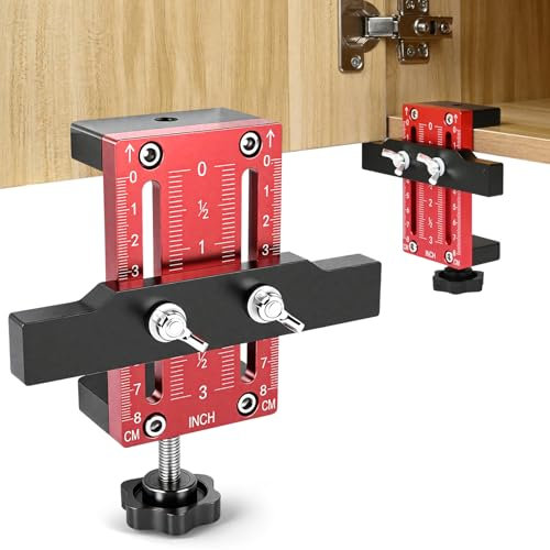 Cabinet Door Mounting Jig, Cabinet Door Installation Positioner for Easy Door Support and Alignment, Cabinet Installation Tool for Mount Hinges, Cabinet Hardware Hinge Jig Clamps Up to 60mm