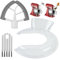 Ecopandy Frusta piatta per versamento e miscelatore a paletta in silicone, compatibile con mixer KitchenAid con testa inclinabile, 4,5 e 5 qt, in alluminio