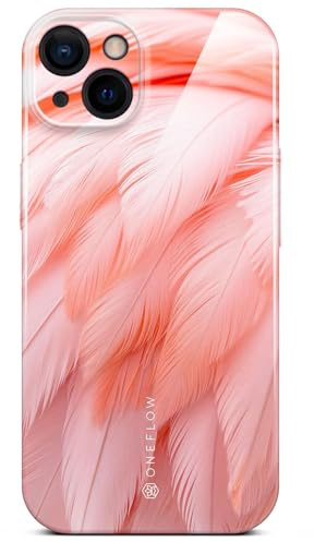 ONEFLOW Wild Cover für iPhone 13 Hülle mit Animal Print, Designer Case Handy Schutzhülle mit Kameraschutz, Tiere Muster Hardcase dünne Handyhülle, Smooth Flamingo Rosa