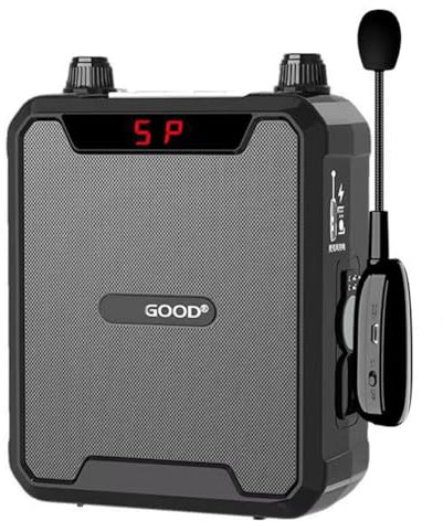 Heiikiuy Amplificatore Vocale Impermeabile IPX6 30W con Altoparlante Bluetooth Microfono Wireless per la Guida Turistica degli Insegnanti