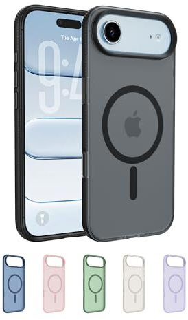 Belkin SheerForce Grip MagSafe Compatible iPhone Air Case with Slim Design & Anti-Slip Side Lines - Magnetic, Transparent, & Shockproof Protective iPhone Case - Black