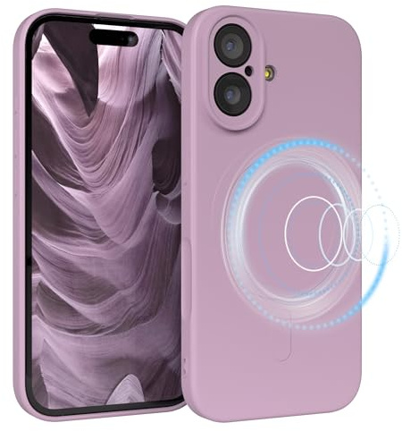 EAZY CASE - Silikonhülle magnetisch für iPhone 17 Hülle Silikon Violett weich stoßfeste Magnet Handyhülle Schutzhülle mit Kameraschutz Dünn Schutz Cover TPU Bumper in Pastell Flieder