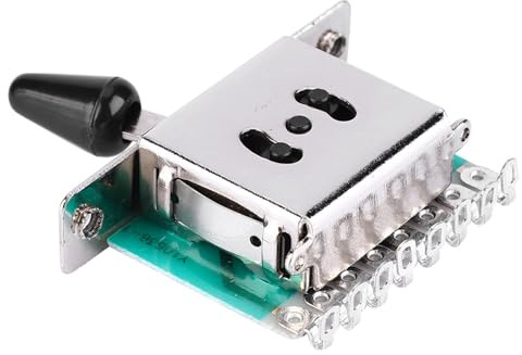 Jeffergarden Interruptor de 5 Posiciones para Guitarra Eléctrica, Calidad Superior, Funcionamiento Suave, Fácil Instalación, para Guitarristas y Músicos Eléctricos