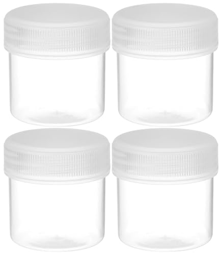 Gatuida Lot de 6 Pots de Peinture Vides Transparents 30 ML en Pehd avec Couvercles Hermétiques Seaux en Plastique Étanches pour Stockage Peinture Maquette et Rangement Professionnel