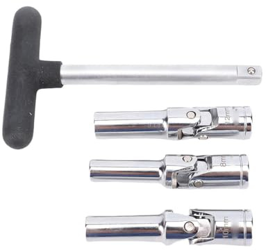 Voyoo Glow Plug Socket Set, T Bar Removal Tool 8mm 10mm 12mm for Easy Removal and Replacement of Glow Plugs