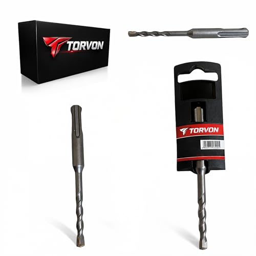TORVON Betonbohrer SDS Plus 6 x 50 mm Hammerbohrer extra lang für Beton Stein Mauerwerk SDS+ Bohrer Präzision für Dübel Bohrhammer Profi Qualität