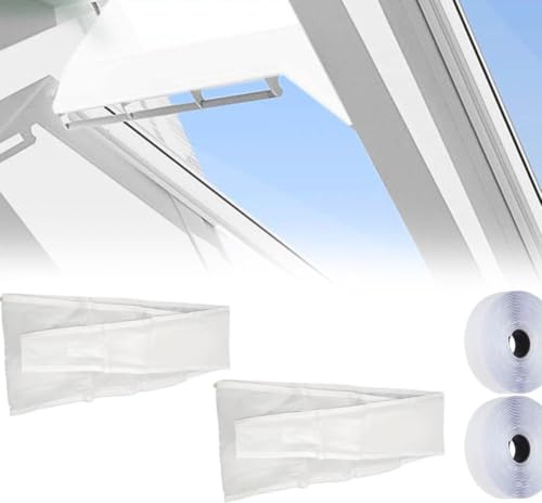 2x190cm Fensterabdichtung für Mobile Klimageräte,Fensterabdichtung für Mobile Klimageräte Dachfenste,Hot Air Stop zum Anbringen an Schwingfenster, Klimaanlage Fensterabdichtung Dachfenster