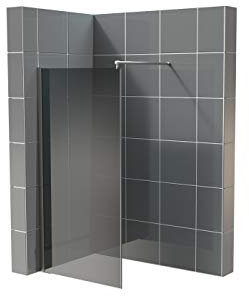 Walk in Dusche grau 2000 mm x 1400 mm x 10 mm Nano ESG Duschabtrennung Duschtrennwand Duschglaswand