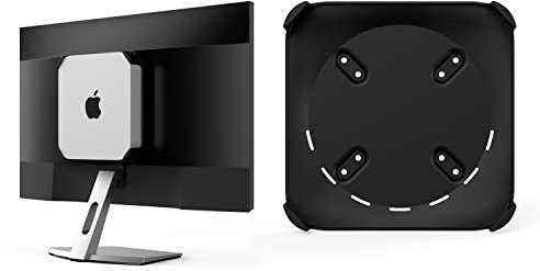 HumanCentric Mount Compatible with Mac Mini, Custom Mount Adapter for Wall, Rack, Under Desk, Behind Monitor, 75x75mm and 100x100mm VESA Patterns, Does Not Work With 2024 M4 Mac Mini