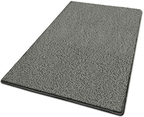 casa pura Shaggy Teppich Läufer Barcelona | weicher & Flauschiger Hochflor Wohnteppich für Wohnzimmer, Schlafzimmer, Kinderzimmer, Flur mit Anti-Rutsch Unterseite | Meterware | 100x150cm | Grau
