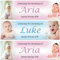 Personalisierbares Banner zur Taufe, Namenstag, Foto, Babyparty, Poster, Dekoration, 2 Stück Large blau