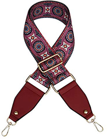 Asudaro Verstellbar 120cm Taschengurt Schultergurt für Taschen 5cm Breit Bunt National Style Taschenriemen Handtasche Ersatzgurt Tragegurt Umhängegurt für Damen Taschen DIY Zubehör