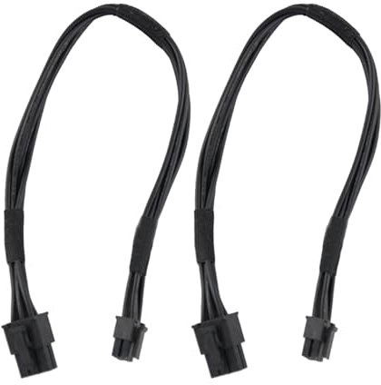 GAOHOU 2pcs Mini 6-Pin to PCI-E 6PIN Graphics Video Card Power Cable for Mac G5 Mac Pro