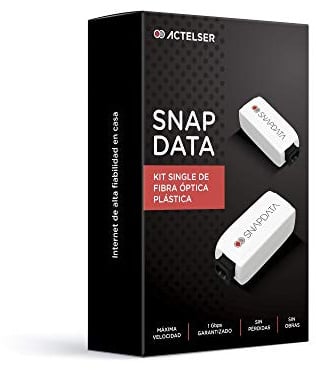 ACTELSER Kit Single Snap Data de Fibra Optica Plastica de 20 Metros.