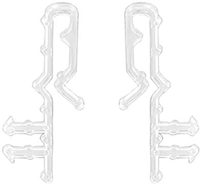 16 Pcs Hidden Blind Clips 2 inch Hidden Channel Valance Clips Clear Plastic Valance Retainer Clips for Home Window Blinds