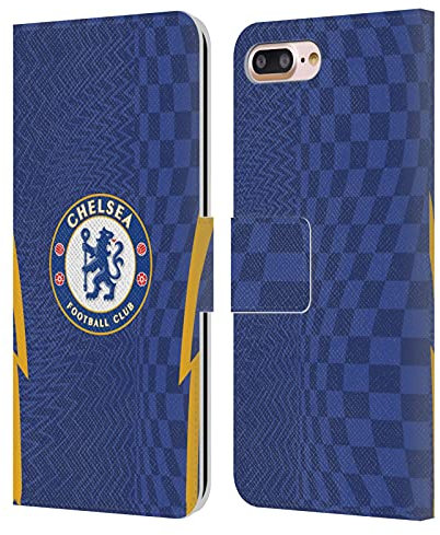 Head Case Designs Officially Licensed Chelsea Football Club Home 2021/22 Kit Leather Flip Case Compatible With Apple iPhone 7 Plus/iPhone 8 Plus