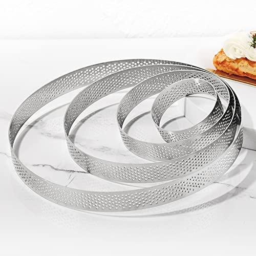 Guowall Cercle à Tarte Anneau à Tarte de PâTisserie, Acier Inoxydable (6/10/15/20cm)