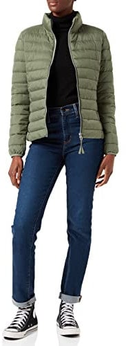 s.Oliver Leichte Jacke mit Steppung und Stehkragen Khaki 46