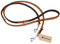 Schnüffelfreunde Hundeleine aus Leder - Trainingsleine - Lederleine für den Hund - Leine 3-Fach verstellbar, für alle Hunde (230cm, Beige)