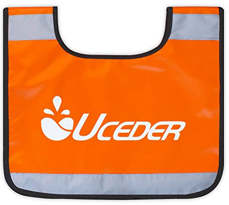 UCEDER Winch Cable Damper Heavy Duty Vinyl Construction Car Off-Road Safety Recovery Dampener Blanket with Reflective Strips and Storage Pocket(Orange,1)