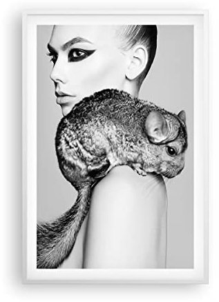 Poster Wandbild Kunstdruck 61x91cm Schwarz-Weiß Menschen - 4278 - P2W