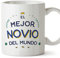 MUGFFINS Tazas para NOVIO - En Español - El Mejor del Mundo - 11 oz / 330 ml - Regalo original y divertido