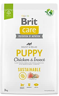 BRIT Care Dog Sustainable Puppy Chicken & Insect Nourriture sèche pour Chien 3 kg