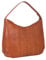 Benthill Schultertasche Damen Echt Leder | Henkeltasche aus hochwertigem Rindsleder | Kleine Vintage Hobo Bag Beutel mit geflochtenem Muster, Farbe:Braun