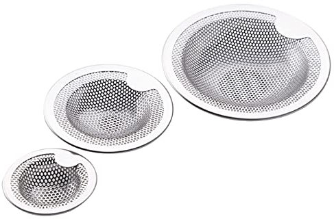Filtre de vidange en Acier Inoxydable, Filtre de Douche, pour Evier de Cuisine, Salle de Bain, Lavabo, Baignoires(3 pièces)
