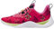 Unisex Curry Flow 10 'Unicorn & Butterfly' Basketballschuhe, Pink Shock/Schwarz/Metallic Downpour Grey, 14/15.5