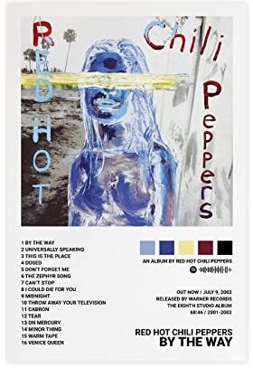OWNPET Sänger Red Hot Chili Peppers By The Way Albumcover Leinwand Poster Wandkunst Dekor Druck Bild Gemälde für Wohnzimmer Schlafzimmer Dekoration ungerahmt 60 x 90 cm