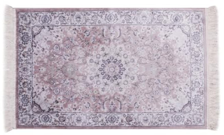SaRani Tappeto Classico Orientale Frange Oro Arredamento Blu Bordeaux Verde (40x60 cm, Rosa)