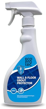 ECOPROTEC Wall & Floor Grout Protector Spray | Easy to apply, Water-based Impregnating Grout Sealer - 500ml