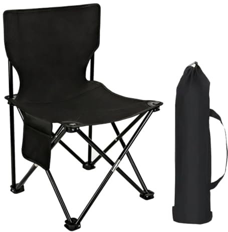 Silla de camping plegable ultraligera, silla de mochilero al aire libre para pesca, senderismo, picnic, camping, viajes, playa, pesca, césped, concierto, silla de camping plegable, 17.3 x 12.2 x 3.9