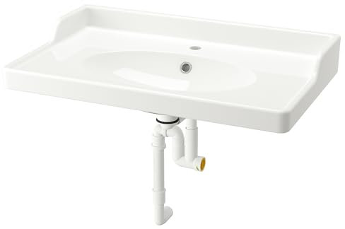 RUTSJÖN Waschtisch mit Wasserfalle 82x49 cm weiß