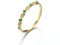 Stfery Damen Schmuck Gold 585 Ring für Damen Rund Smaragd Ring Damen Nickelfrei