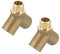QUARKZMAN Raccord en T en Laiton, 1/4 x 1/4 x 1/4 Npt, Raccord en Y à 3 Voies pour Connecter les Pipelines de Transport de Gaz, Lot de 2
