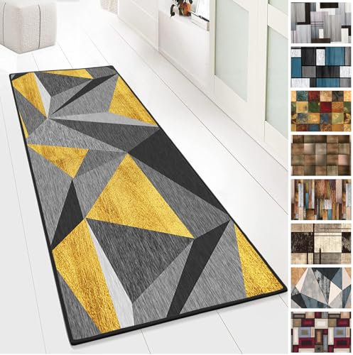 Yurun Wohnteppich, Teppiche Schlafzimmer Deko, Für Esszimmer, Küche, läufer Flur,Schlafzimmer Kinderzimmer, Coffee Break Motiv Teppichläufer, Erhältlich in 9 Farben & vielen Größen, 90x400cm