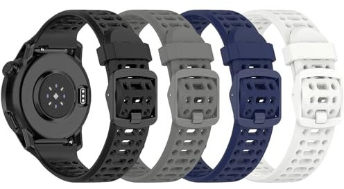 RuenTech Kompatibel für Coros Pace 2/Apex 2/Apex 42mm Armband, 20MM Quick Fit Silikon Armband für Frauen Männer, Atmungsaktives leichtes Ersatzarmband (4er Pack)