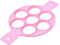 GXGM Stampo in silicone per uova fritte, per risparmiare tempo di cottura, stampo isolato per biscotti, stencil da forno per uova fai da te, cupcake, rotondo rosa, 1 pezzo