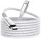 USB C auf USB C Kabel 3M 100W USB C Kabel Weiß PD Schnellladekabel C auf C Nylon Typ C Ladekabel Lang für iPhone 16 15 Pro Max Plus, Samsung S24 S23 S22 S21,iPad, MacBook Air,Pixel,Switch,Tablets usw