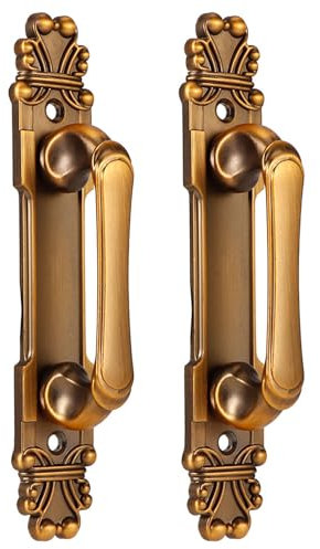Poignée de Porte Rétro de Style Européen - 2 Pièces 165mm Poignées pour Tiroirs Cuisine Meuble Placards Armoires, Poignée de Porte Intérieure et Extérieure