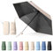 Sykrawki Mini Paraguas Plegable Portátil, Protección UV y Antiviento con Cubierta de Cápsula, Paraguas de Viaje Compacto para Hombres y Mujeres (Beige)