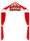 Skyrabbiter Karneval-Partydekoration Wandbehang, 180 x 180 cm, Karneval Deko Hängend Tür Wand Banner Bunt Fasching Geburtstag Party Geburststagsparty Partybanner Fenster Wand Tür Dekoration (A)