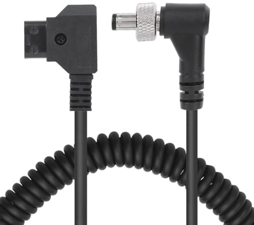 DC Monitor Power Supply Cable, Spring D Tap to Locking DC Power Cable Portable Plastic Black Spring PowerWire with Lock for Atomos Monitor Video Devices