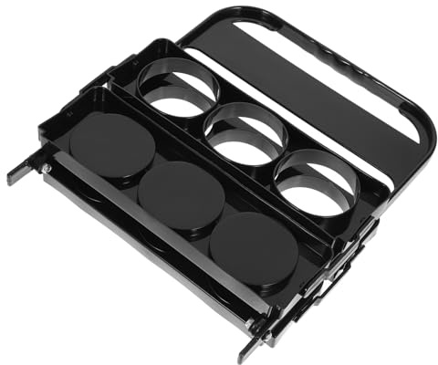 ibasenice Porte-bouteilles Pliable Noir En Plastique Solide 6 Emplacements Résistant Transport Portable Pour Bar Et Sorties En Plein Air