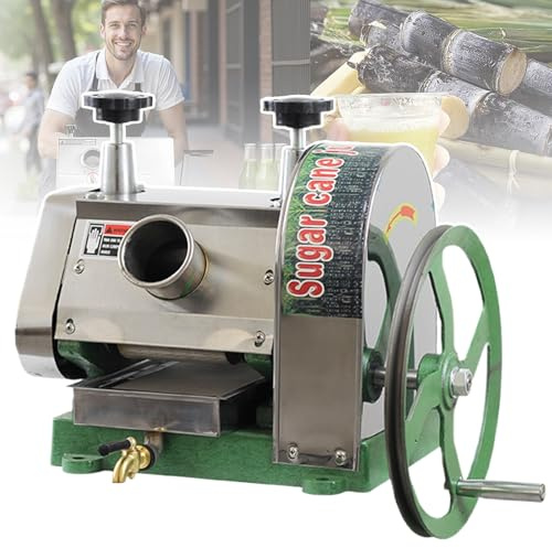 2.4 Einlass Zuckerrohr-Entsafter, 110LBS/H Manueller Zuckerrohr-Entsafter, Drei-Walzen-Zuckerrohrpresse, Mit 10.8 Handrad, Für Den Privaten Und Gewerblichen Gebrauch