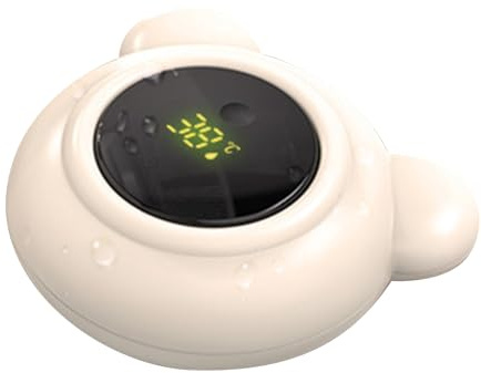 Generisch Bąby Badethermometer – Sicheres LED Display Wassertemperaturmesser Für Baden | Pädiatrisches Badewannenthermometer Für Kinder | Pool, Kinderzimmer, Zuhause, Badebedarf Innen & Außen