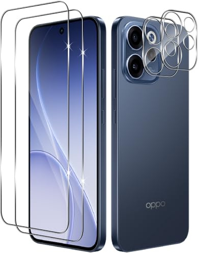 Yenwen Verre Trempé pour OPPO Reno 15 FS / 15F 5G, 2 Pièces Protection écran Film et 2 Pièces Caméra Arrière Protecteur pour Reno 15 FS / Reno15 F, Anti Rayures, Dureté 9H Glass, Sans Bulles